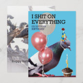 Happy Birthday Card for Pigeons (Voorkant / Achterkant)