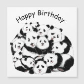 Happy Birthday Card Happy Pandas Family Big Hug (Voorkant)