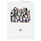 Happy Birthday Card Happy Penguins Party (Achterkant)
