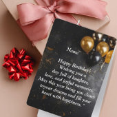  Happy Birthday Card - Joyful Wishes, Balloons & C Kaart