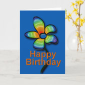 Happy Birthday card Kaart (Gele Bloem)