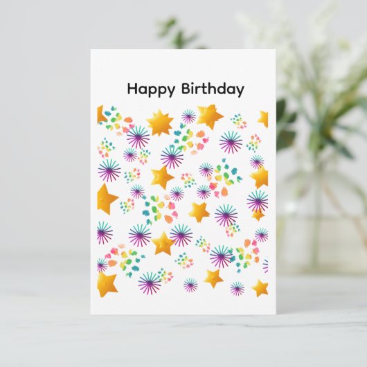 Happy Birthday Card Kaart (Staand voorkant)