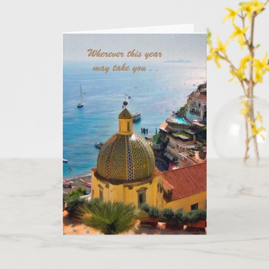 Happy Birthday Card Life is een avontuur Kaart (Gele Bloem)