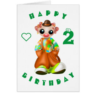 Happy Birthday Card Little Clown - Gepersonaliseer