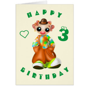 Happy Birthday Card Little Clown - Gepersonaliseer