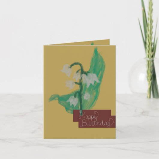 Happy Birthday Card met May's Flower Kaart (Voorkant)