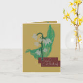 Happy Birthday Card met May's Flower Kaart (Gele Bloem)