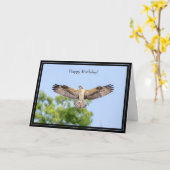 Happy Birthday Card Osprey Kaart (Gele Bloem)
