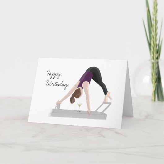 Happy Birthday Card Pilates Reformer Kaart (Voorkant)