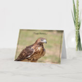 Happy Birthday Card Red-Tailed Hawk Kaart (Voorkant)