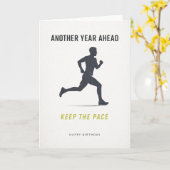 happy birthday card runner kaart (Gele Bloem)