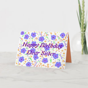 Happy Birthday Card Sister Kaart