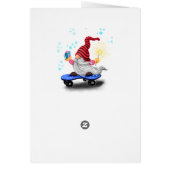 Happy Birthday Card Skater Gnome met Gifts (Achterkant)