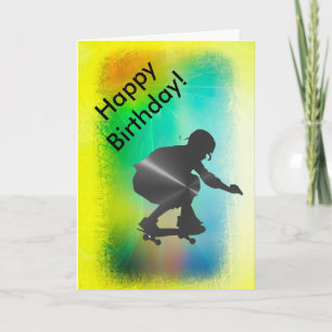 Happy Birthday Card voor Schaats Boarder Kaart
