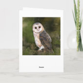 Happy Birthday Card Western Barn Owl Kaart (Achterkant)
