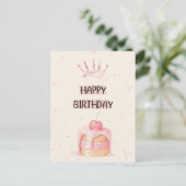 Happy Birthday Card with Cake Briefkaart (Staand voorkant)