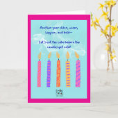 Happy Birthday Card with Candles Kaart (Gele Bloem)