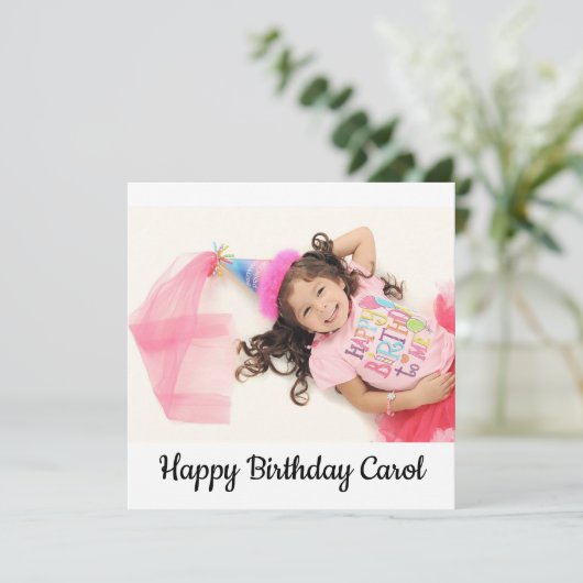 Happy Birthday Carol Aankondiging (Staand voorkant)