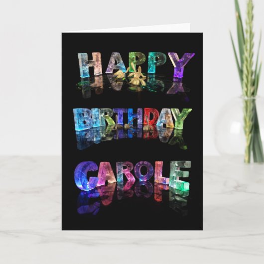 Happy Birthday Carole Kaart (Voorkant)