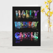 Happy Birthday Carole Kaart (Gele Bloem)