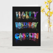 Happy Birthday Carolyn Kaart (Gele Bloem)