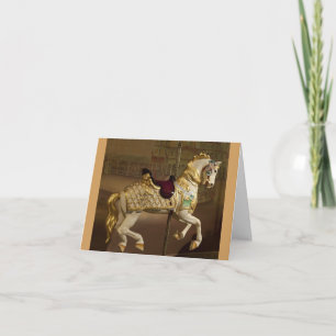 Happy Birthday Carrousel Horse Kaart