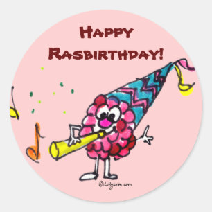 Happy Birthday Cartoon Berry aangepaste Stickers