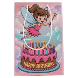 Happy Birthday Cartoon Fairy Medium Cadeauzakje