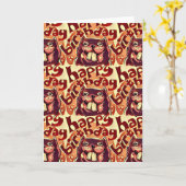 Happy Birthday cartoon stijl bevers Kaart (Gele Bloem)