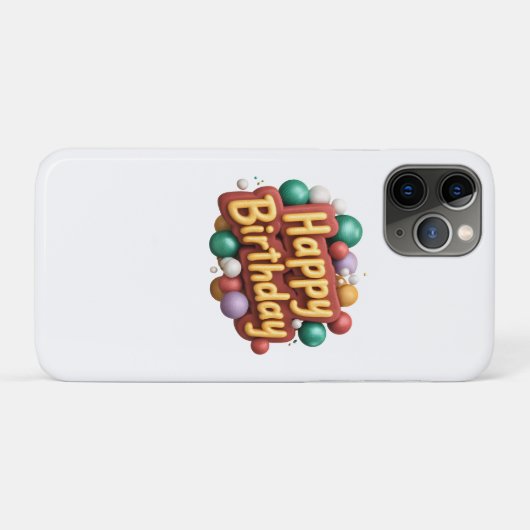 happy birthday Case-Mate iPhone case (Achterkant (horizontaal))
