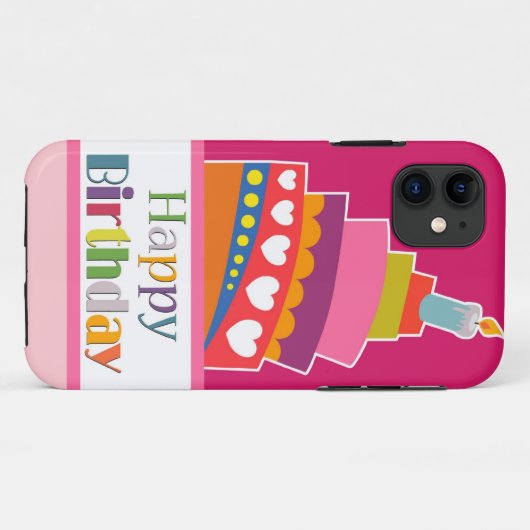 Happy Birthday Case-Mate iPhone Case (Achterkant (horizontaal))