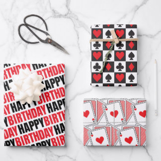 Happy Birthday Casino Gift Inpakpapier Vel