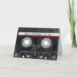 Happy Birthday Cassettebandje Kaart