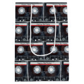 Happy Birthday Cassettebandje Medium Cadeauzakje (Achterkant)