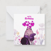 Happy Birthday cat feest grappig Notitiekaartje (Voorkant)