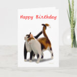 Happy Birthday Cat Friends Card Kaart<br><div class="desc">Origineel kunstontwerp van twee vriendschappelijke katten van kunstenaar Carolyn McFann van Two Spinnende Cats Studio op een aanpasbare verjaardagskaart voor kattenliefhebbers. 
 
 Bekijk hieronder een paar van onze producten (klik om naar dat product te gaan) en bezoek onze zeer artistieke winkels op:</div>