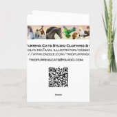 Happy Birthday Cat Friends Kaart (Achterkant)