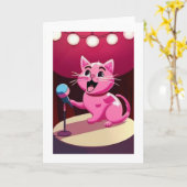 Happy Birthday Cat Kaart (Gele Bloem)