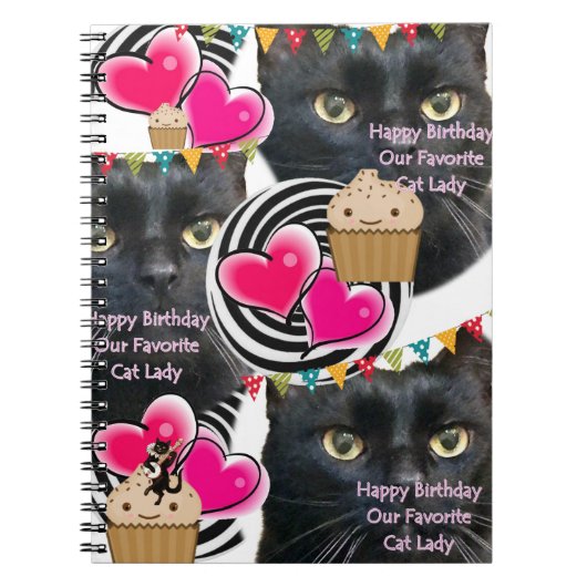 Happy Birthday Cat Lady Notitieboek (Voorkant)
