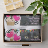 Happy Birthday Cat Lady-weefselpapier Tissuepapier (Geschenk)