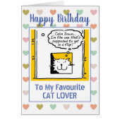 Happy Birthday Cat Lover (Voorkant)