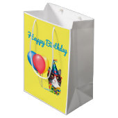 Happy Birthday Cat Medium Cadeauzakje (Voorkant Gekanteld)