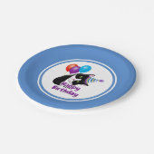 Happy Birthday Cat Papieren Bordje (Gekanteld)