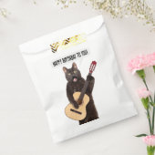 Happy Birthday Cat Singing and Plays Guitar Bedankzakje (Gezegeld)
