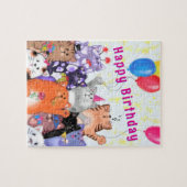 Happy Birthday Cats Puzzle Legpuzzel (Horizontaal)