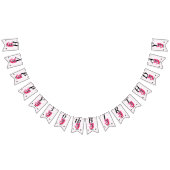 Happy Birthday Cats Roze Stoel Mid Century Stippen Vlaggetjes (Alle)