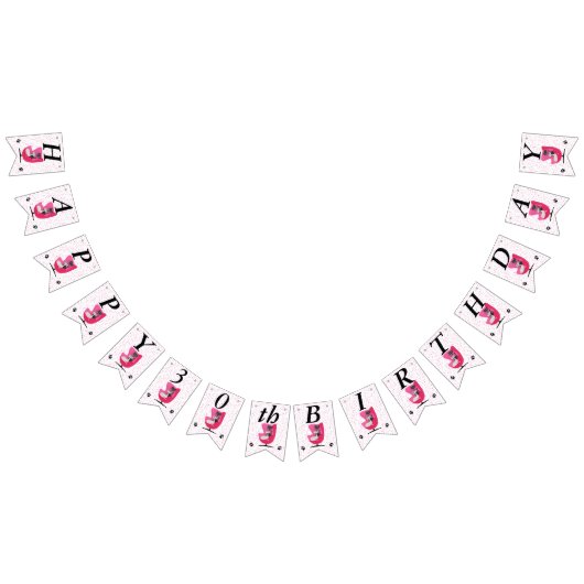 Happy Birthday Cats Roze Stoel Mid Century Stippen Vlaggetjes (Alle)