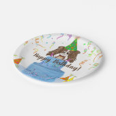 Happy Birthday Cavalier King Charles Spaniel Cake Papieren Bordje (Gekanteld)