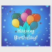 Happy Birthday Celebration Balloons Cadeaupapier (Vlak)