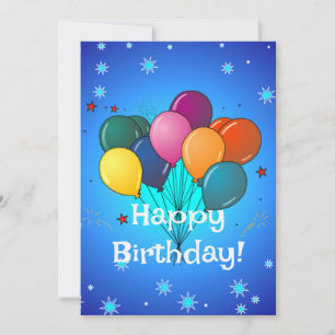 Happy Birthday Celebration Balloons Kaart